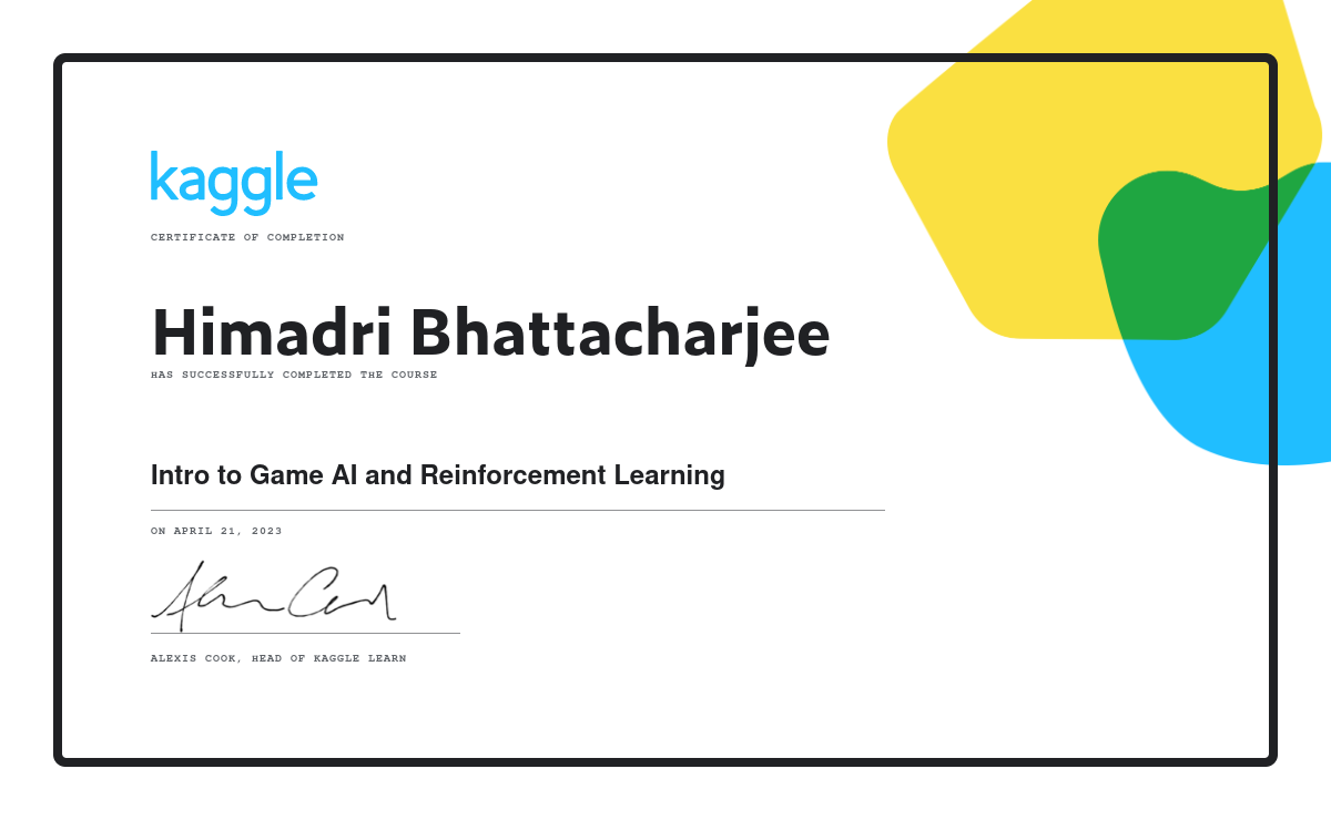 Himadri Bhattacharjee - Intro to Game AI and Reinforcement Learning